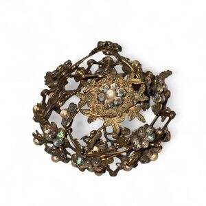 1950s Bridal Hair Jewelry Chingnon Hair Bun Cage Cover Bridal Crown